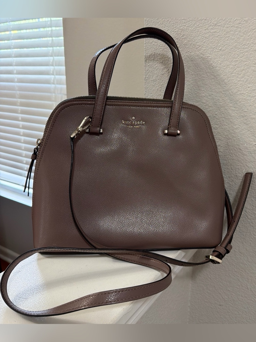 Kate Spade New York Patterson Drive Dome Satchel Purse for Women Soft Taupe
